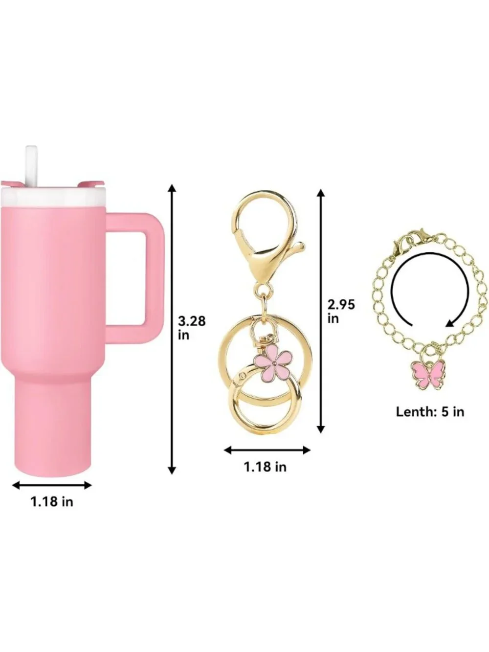 Cute Mini Tumbler Keychain Charm for Lip Balm & Chapstick Holder - Purse